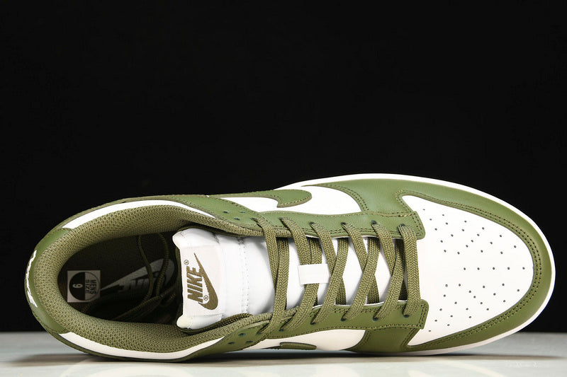 NIKE DUNK LOW WHITE/MEDIUM OLIVE/WHITE