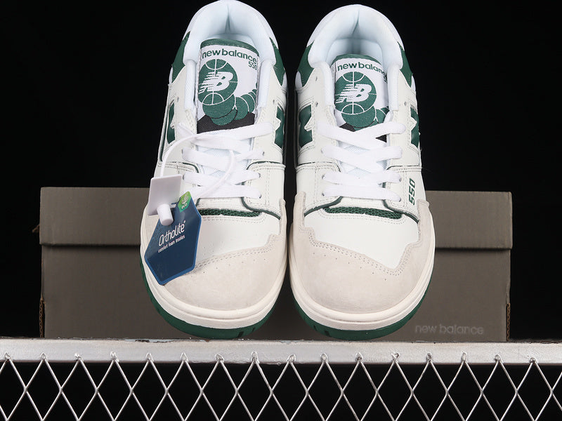 NEW BALANCE 550 WHITE/WHITE/GREEN