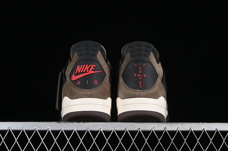 AIR JORDAN 4 RETRO Travis Scott WHITE/BLACK/BROWN