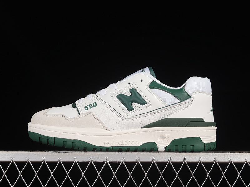 NEW BALANCE 550 WHITE/WHITE/GREEN