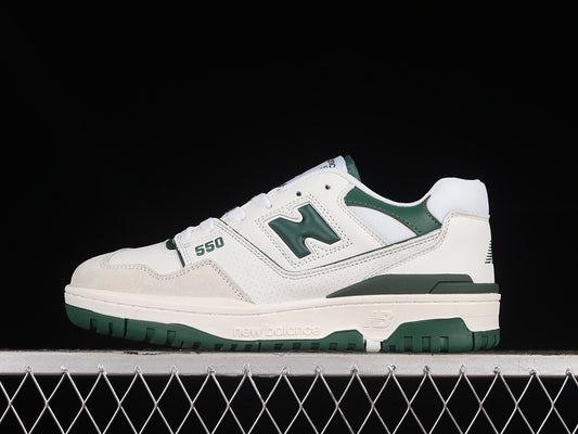 NEW BALANCE 550 WHITE/WHITE/GREEN