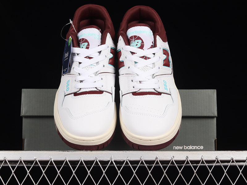 NEW BALANCE 550 WHITE/WINE RED/BLUE