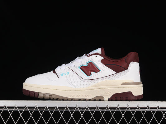NEW BALANCE 550 WHITE/WINE RED/BLUE