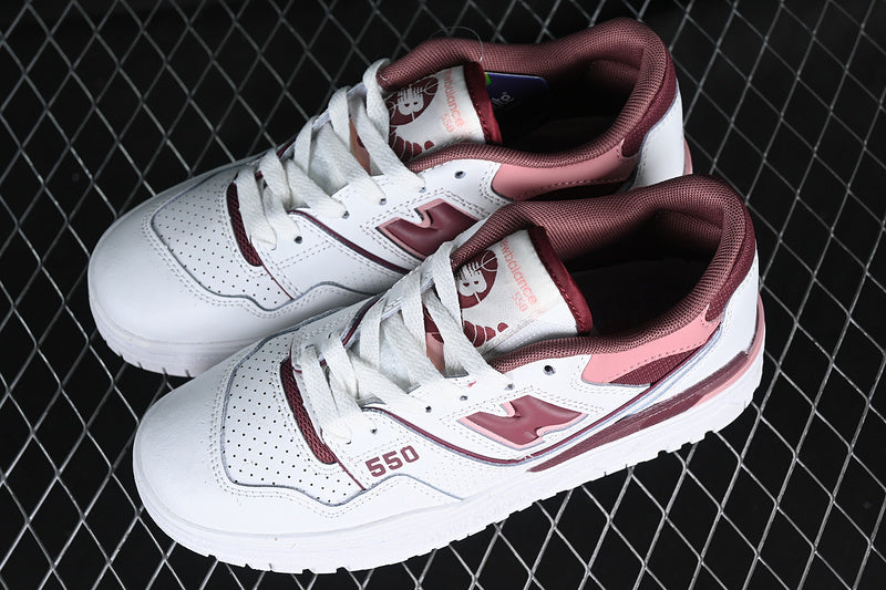 NEW BALANCE 550 WHITE/RED/PINK