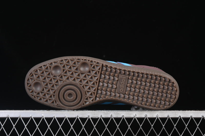 SAMBA OG CLOVER CASUAL BOARD SHOES SKY BLUE/WINE RED