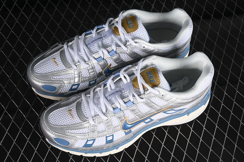 NIKE P-6000 PRM WHITE/METALLIC SILVER/PALE IVORY/AEGEAN STORM