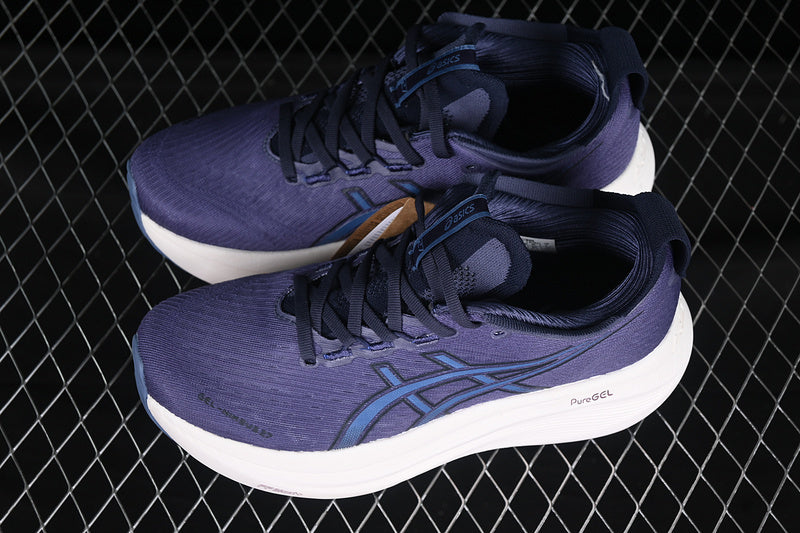 ASICS GEL-NIMBUS 27 WHITE/BLACK/BLUE/PURPLE