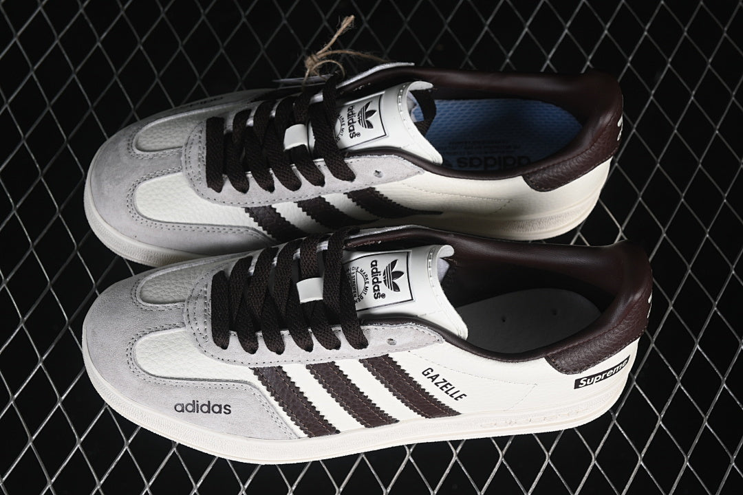 ORIGINALS GAZELLE INDOOR LOW-TOP SNEAKERS WHITE/GREY/BLACK