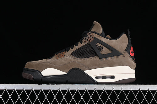 AIR JORDAN 4 RETRO Travis Scott WHITE/BLACK/BROWN