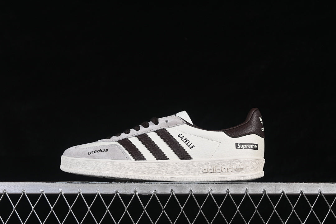 ORIGINALS GAZELLE INDOOR LOW-TOP SNEAKERS WHITE/GREY/BLACK