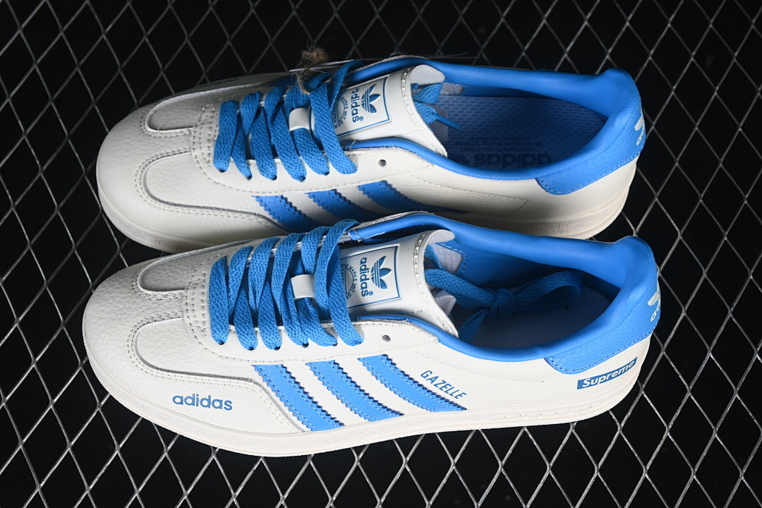 ORIGINALS GAZELLE INDOOR LOW-TOP SNEAKERS WHITE/BLUE