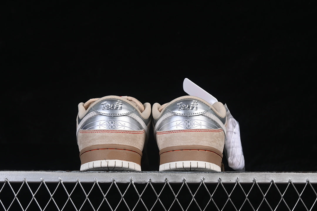 NIKE DUNK LOW CANVAS/BEIGE-BRIGHT CRIMSON