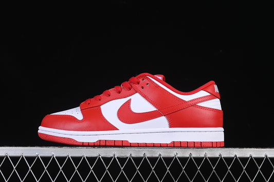 NIKE DUNK LOW CASUAL SNEAKERS RED/WHITE