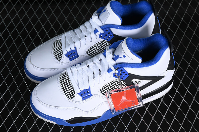 AIR JORDAN 4 RETRO MOTORSPORTS WITHE/BLUE