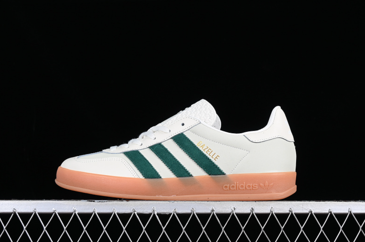 ADIDAS ORIGINALS GAZELLE INDOOR WHITE/GREEN/BROWN
