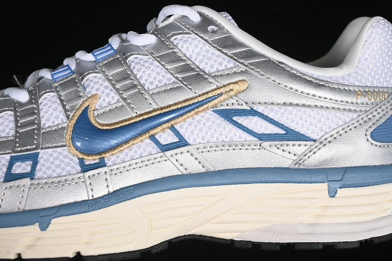 NIKE P-6000 PRM WHITE/METALLIC SILVER/PALE IVORY/AEGEAN STORM