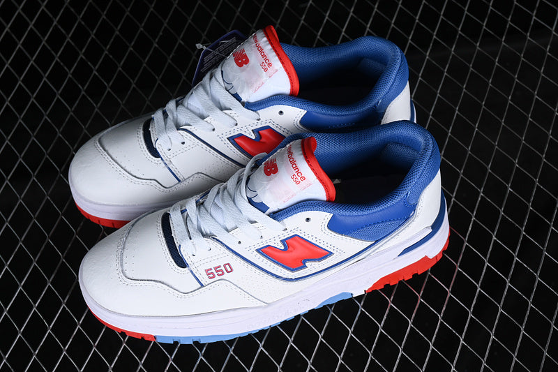 NEW BALANCE 550 WHITE/TRUE RED/ATLANTIC BLUE