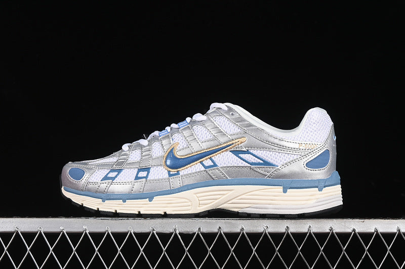 NIKE P-6000 PRM WHITE/METALLIC SILVER/PALE IVORY/AEGEAN STORM