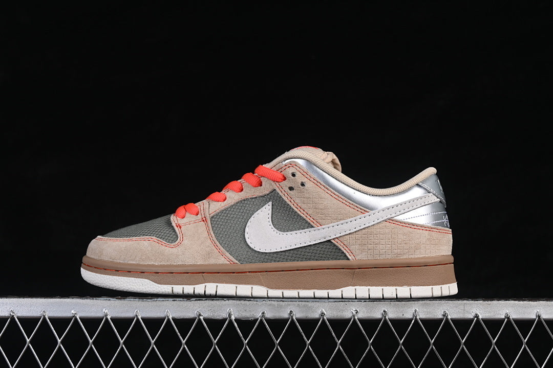 NIKE DUNK LOW CANVAS/BEIGE-BRIGHT CRIMSON
