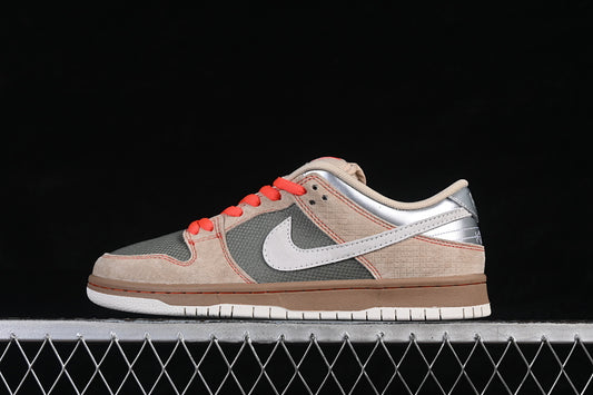 NIKE DUNK LOW CANVAS/BEIGE-BRIGHT CRIMSON