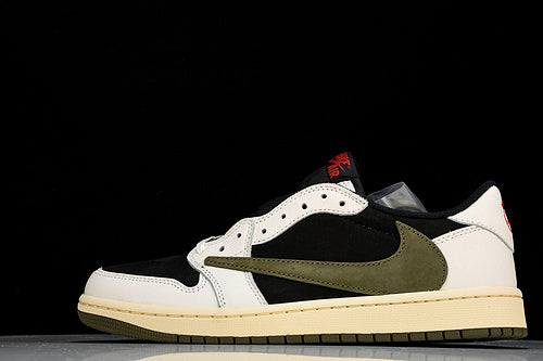 NIKE TRAVIS SCOTT X AIR JORDAN 1 LOW OG WHITE/BLACK/DARK GREEN