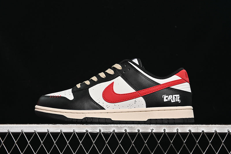 SB DUNK LOW WHITE/BLACK/RED