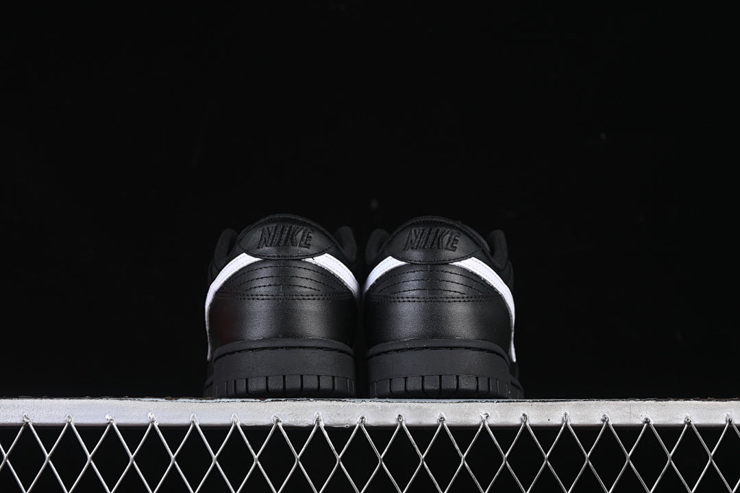 NIKE DUNK LOW SWOOSH LOW-TOP CASUAL SNEAKERS BLACK/WHITE
